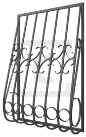 Решётка на оконный проем в дом дутая 4-16