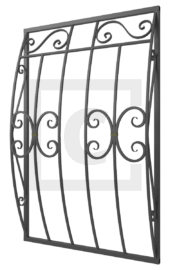 Решётка на окно дутая кованая 6-40