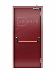 Одностворчатая глухая противопожарная дверь ДПМ-01 EIS 60 с антипаникой