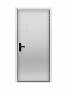 Серая противопожарная дверь EI-30 однопольная глухая