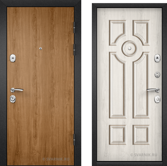 Дверь металлическая с замками KALE в коттедж ламинат - МДФ