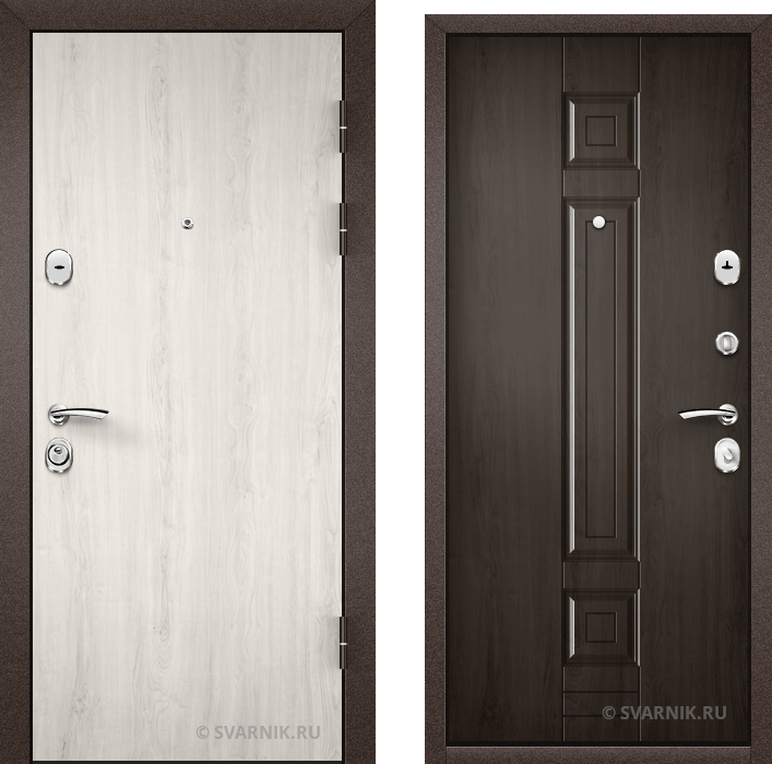 Дверь металлическая трехконтурная в квартиру ламинат - МДФ
