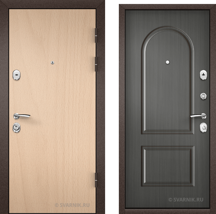 Дверь металлическая с установкой в квартиру ламинат - МДФ